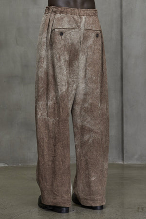 Jacquard Drawstring Trousers Faded Terracotta