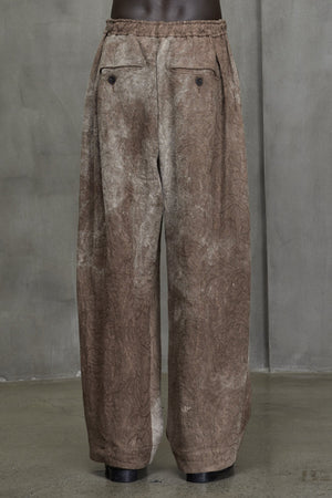 Jacquard Drawstring Trousers Faded Terracotta