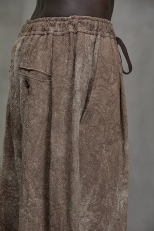 Jacquard Drawstring Trousers Faded Terracotta