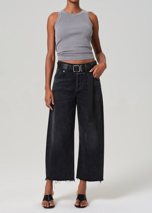 Ayla Raw Hem Crop in Bronson