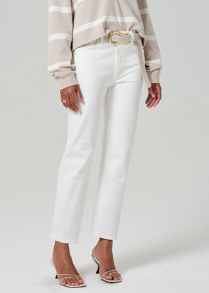 Caia High Rise Straight in Soft White