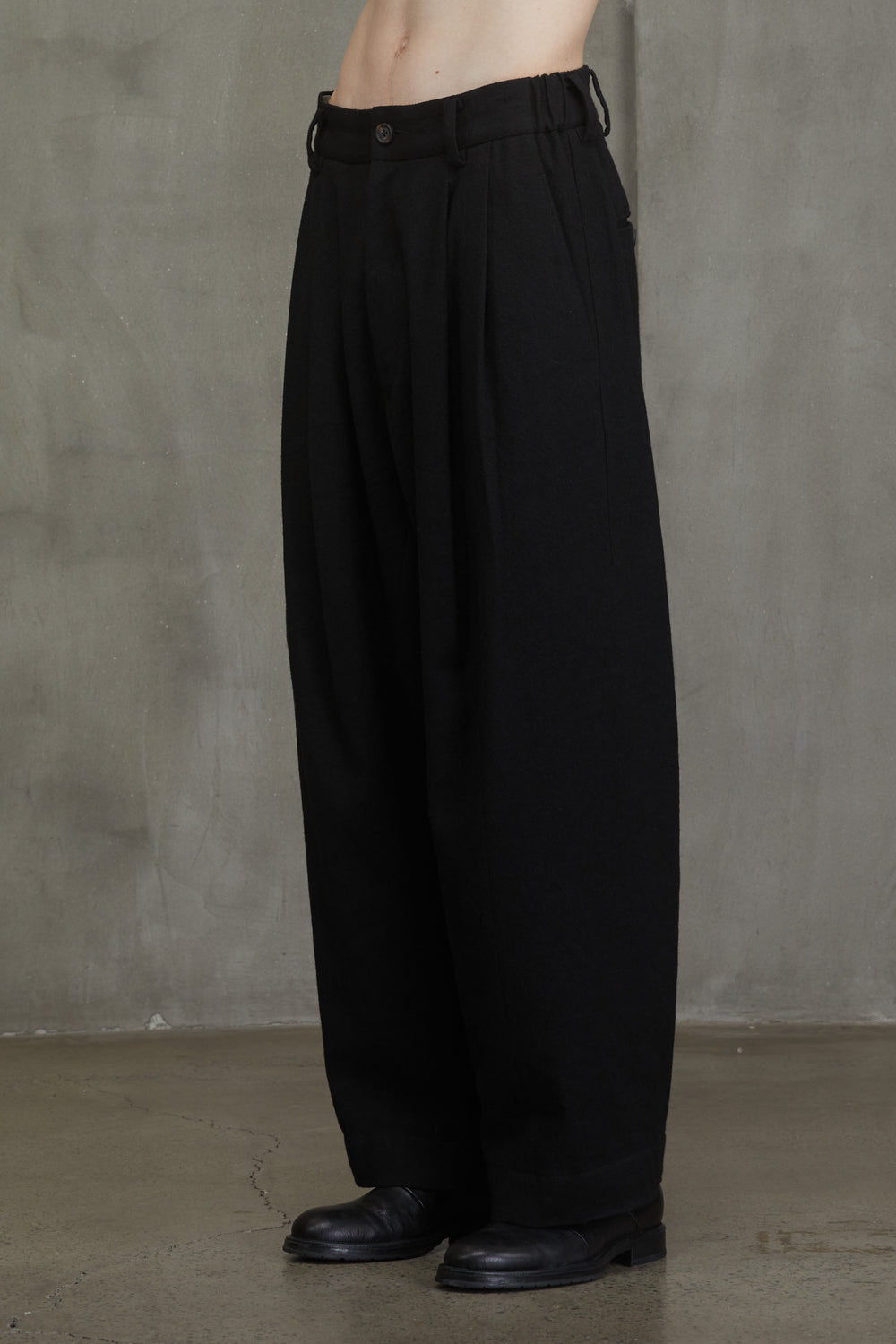 Drop Crotch Wide Leg Trousers