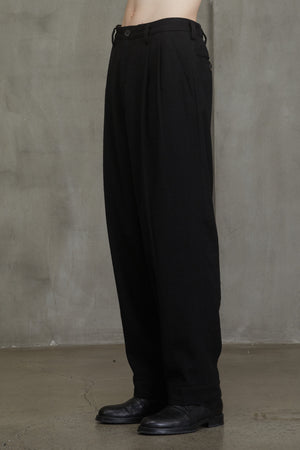 Straight Leg Front Pleats Trousers