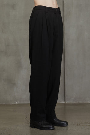 Straight Leg Front Pleats Trousers