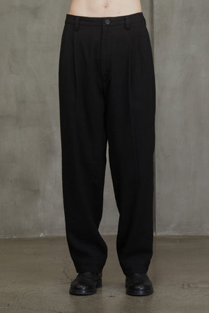 Straight Leg Front Pleats Trousers