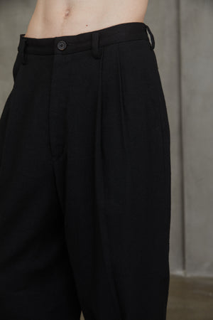 Straight Leg Front Pleats Trousers