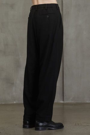 Straight Leg Front Pleats Trousers