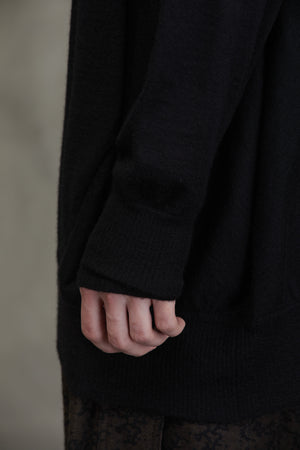 Oversized Round Neck Sweater Black