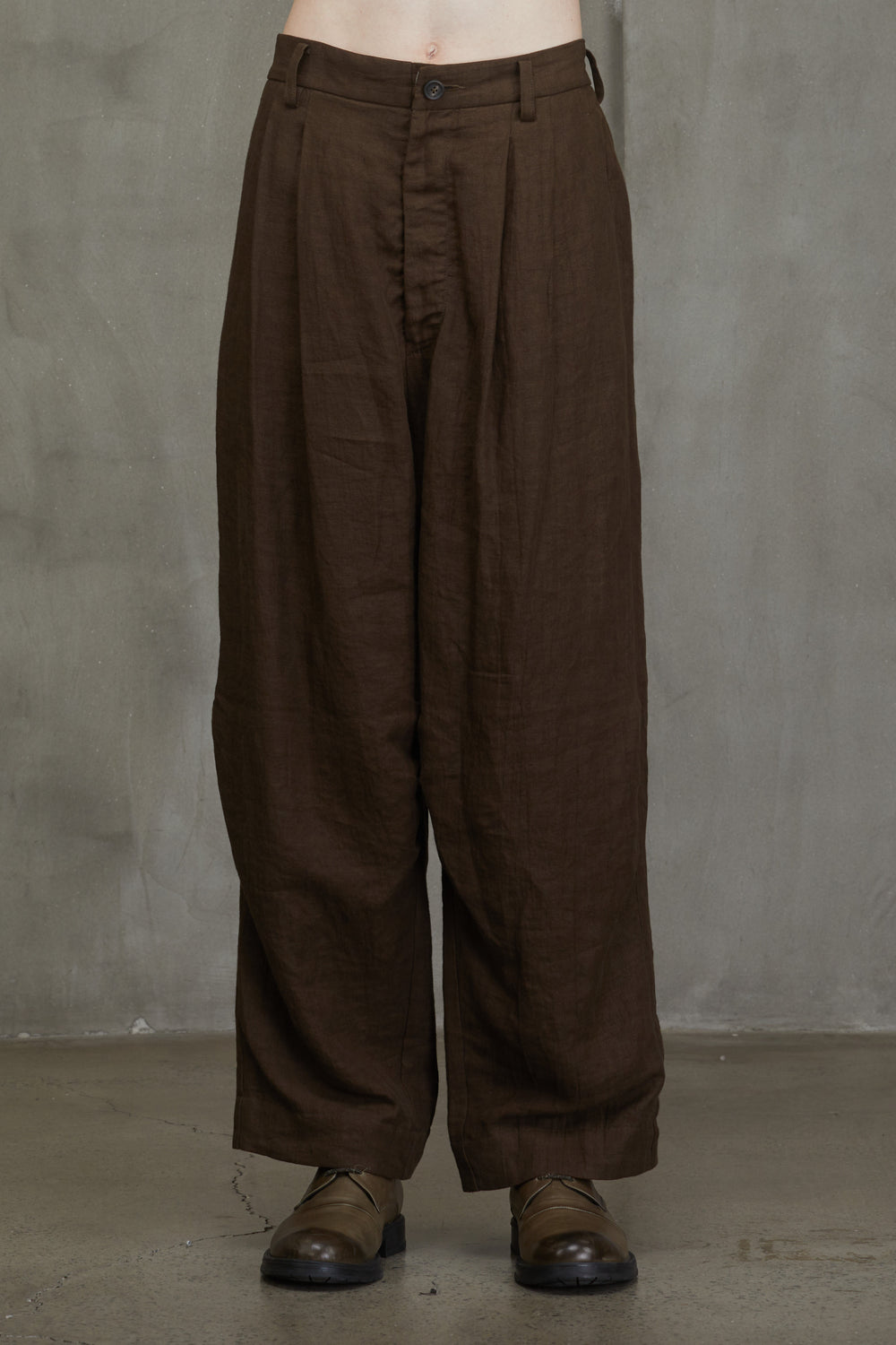 Pleated Wide Leg Trousers