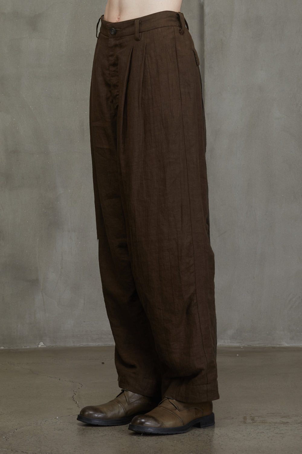 Pleated Wide Leg Trousers