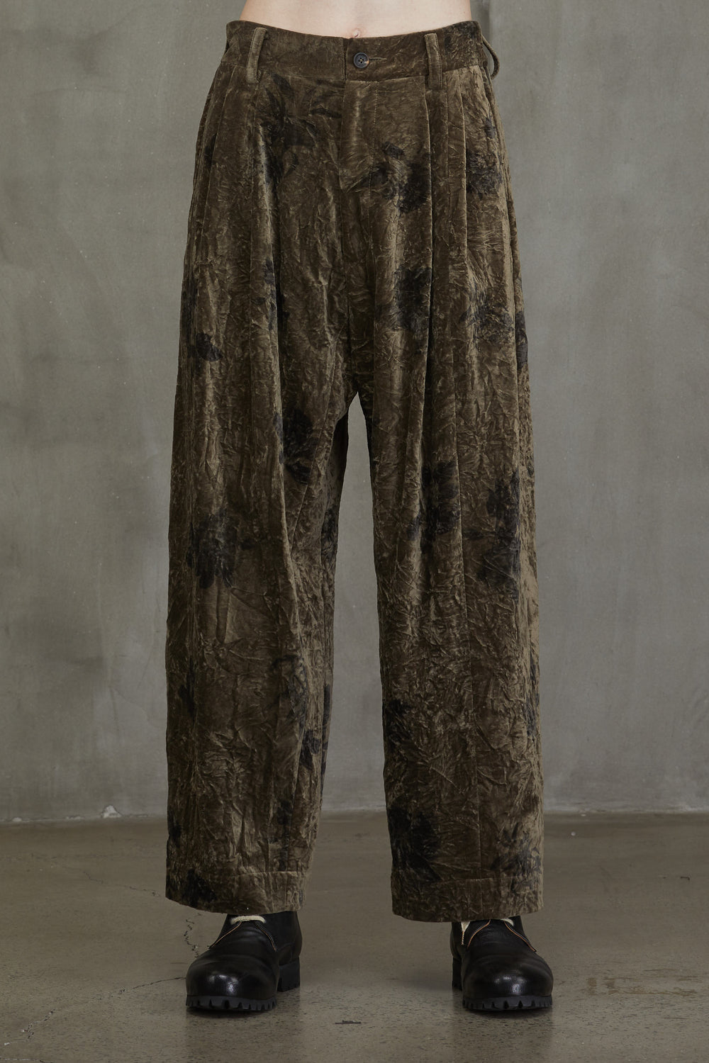 Velvet Drop Crotch Trousers