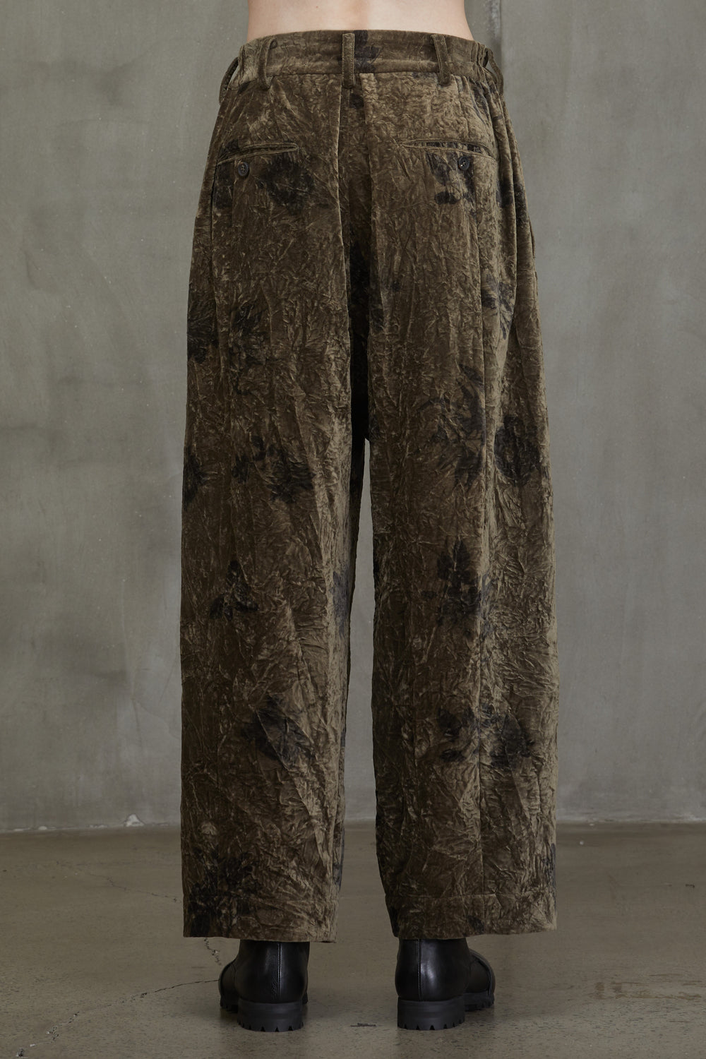 Velvet Drop Crotch Trousers