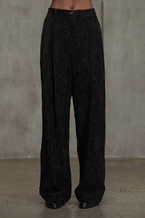 Extra Long Straight Trousers Black