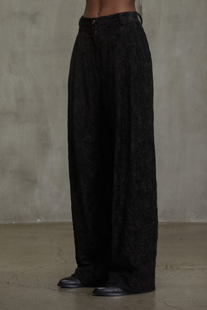 Extra Long Straight Trousers Black