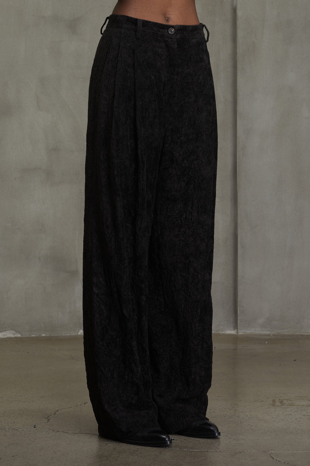 Extra Long Straight Trousers Black