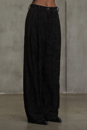 Extra Long Straight Trousers Black