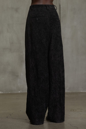 Extra Long Straight Trousers Black