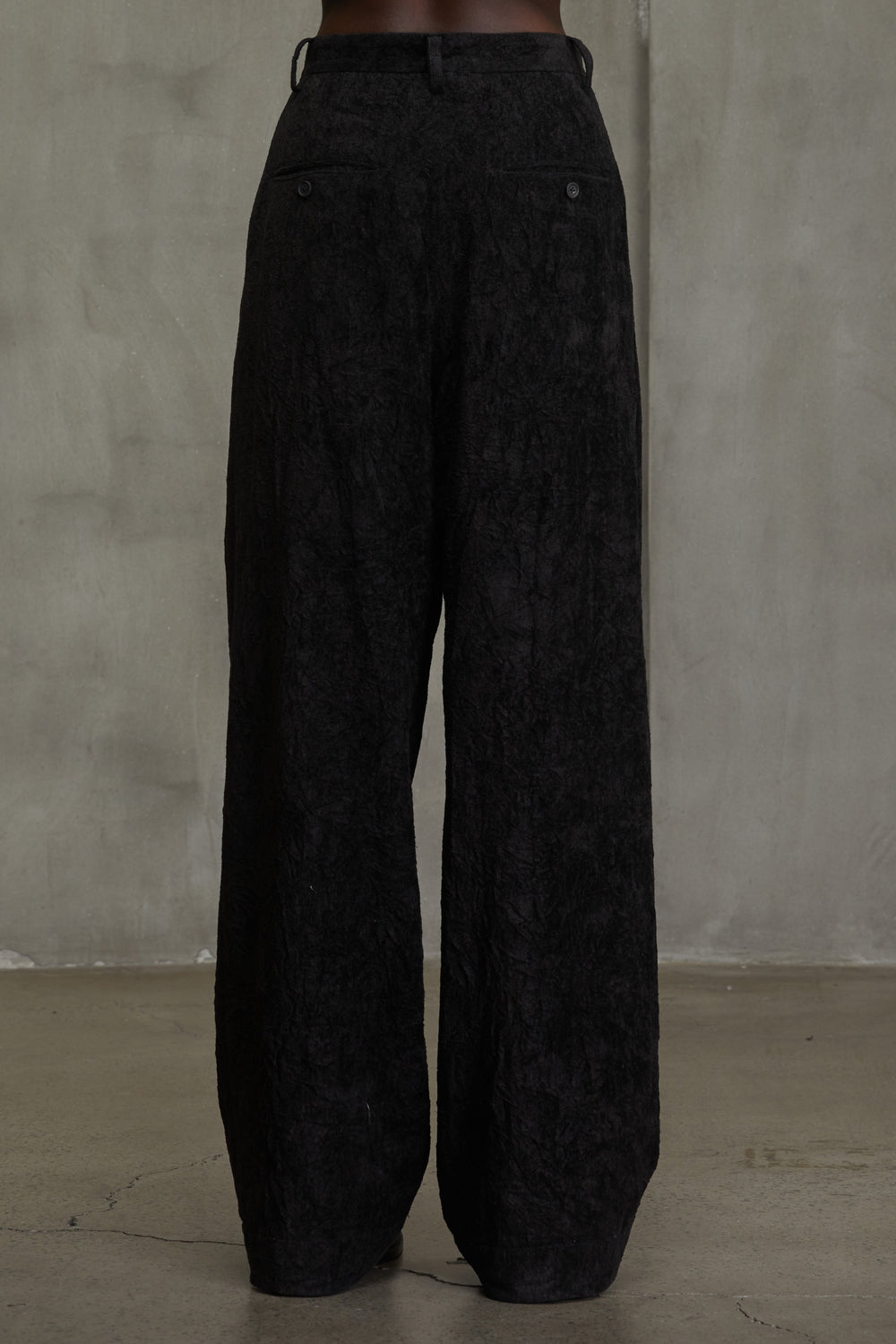 Extra Long Straight Trousers Black