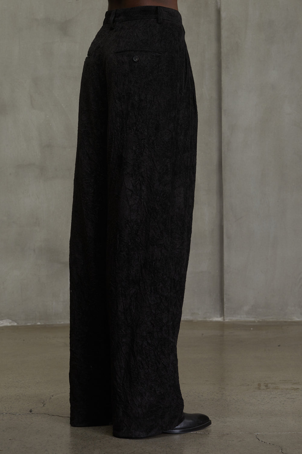 Extra Long Straight Trousers Black