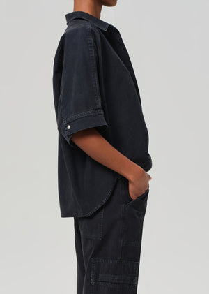 Claire Origami Shirt Washed Black