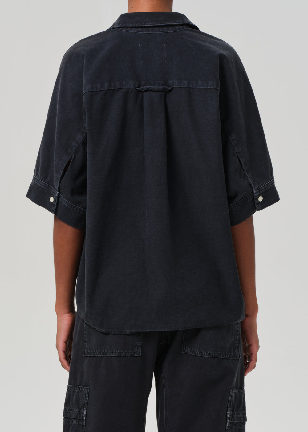 Claire Origami Shirt Washed Black