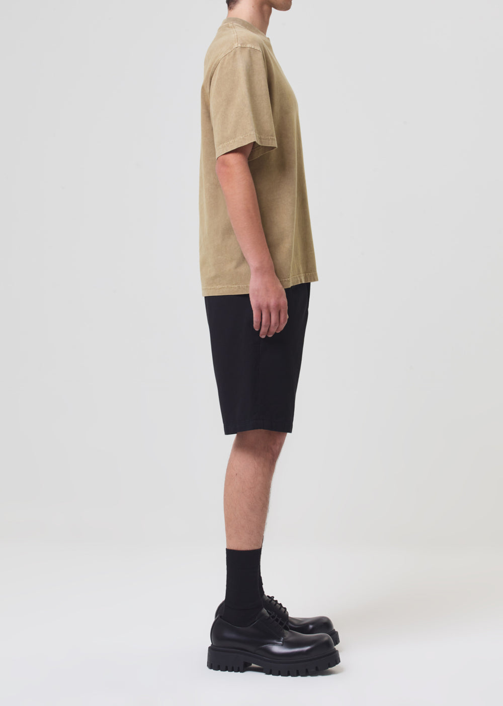 Asha Mock Neck Tee Wheat