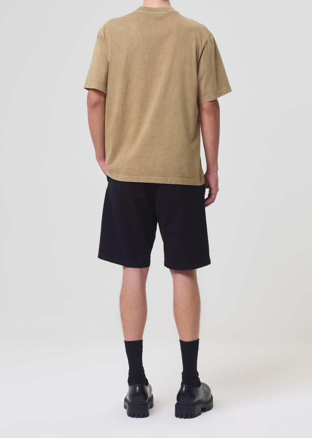 Asha Mock Neck Tee Wheat