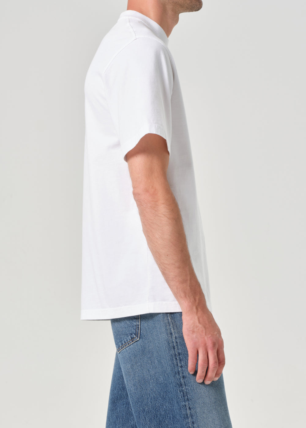 Asha Mock Neck Tee White