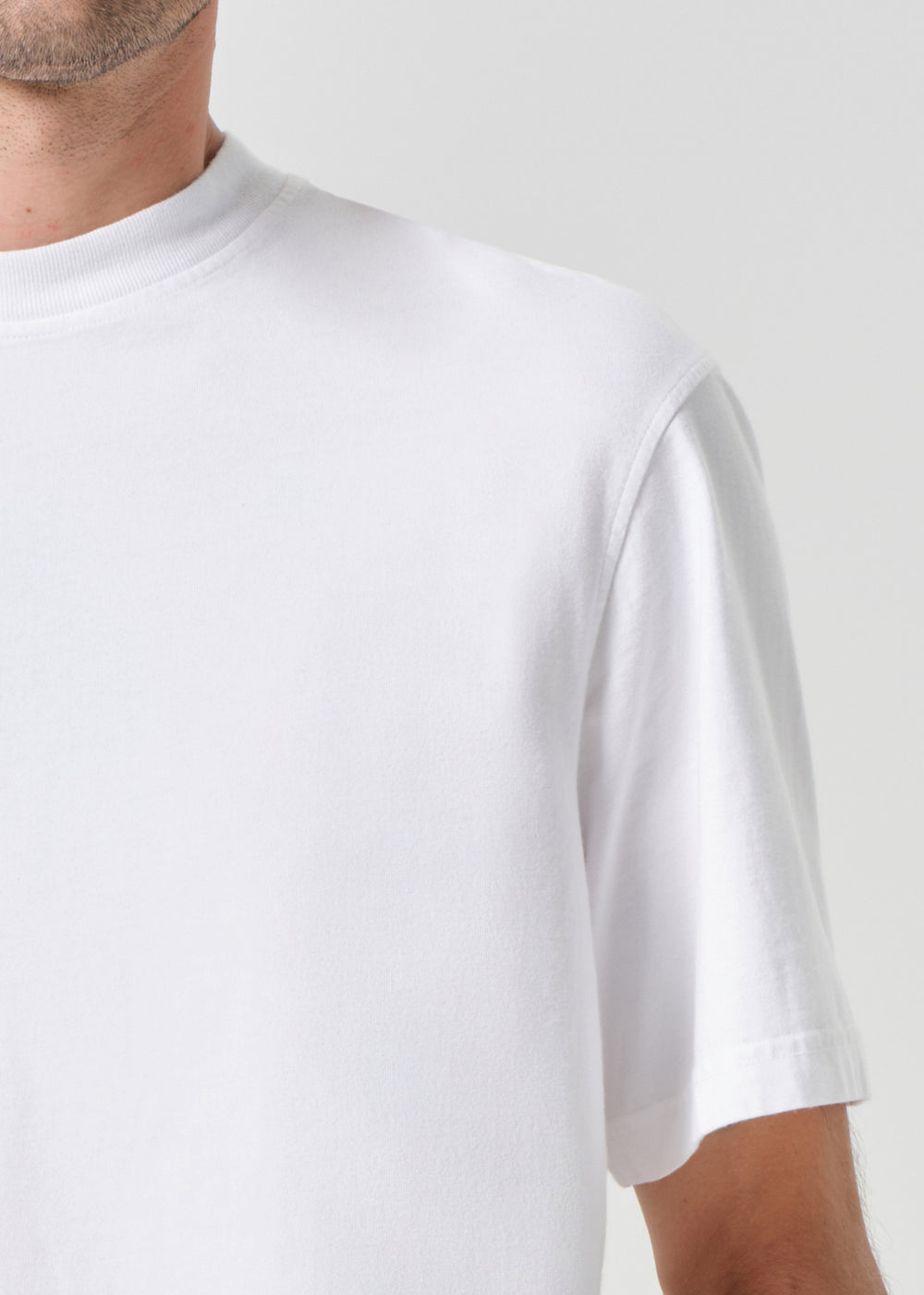 Asha Mock Neck Tee White