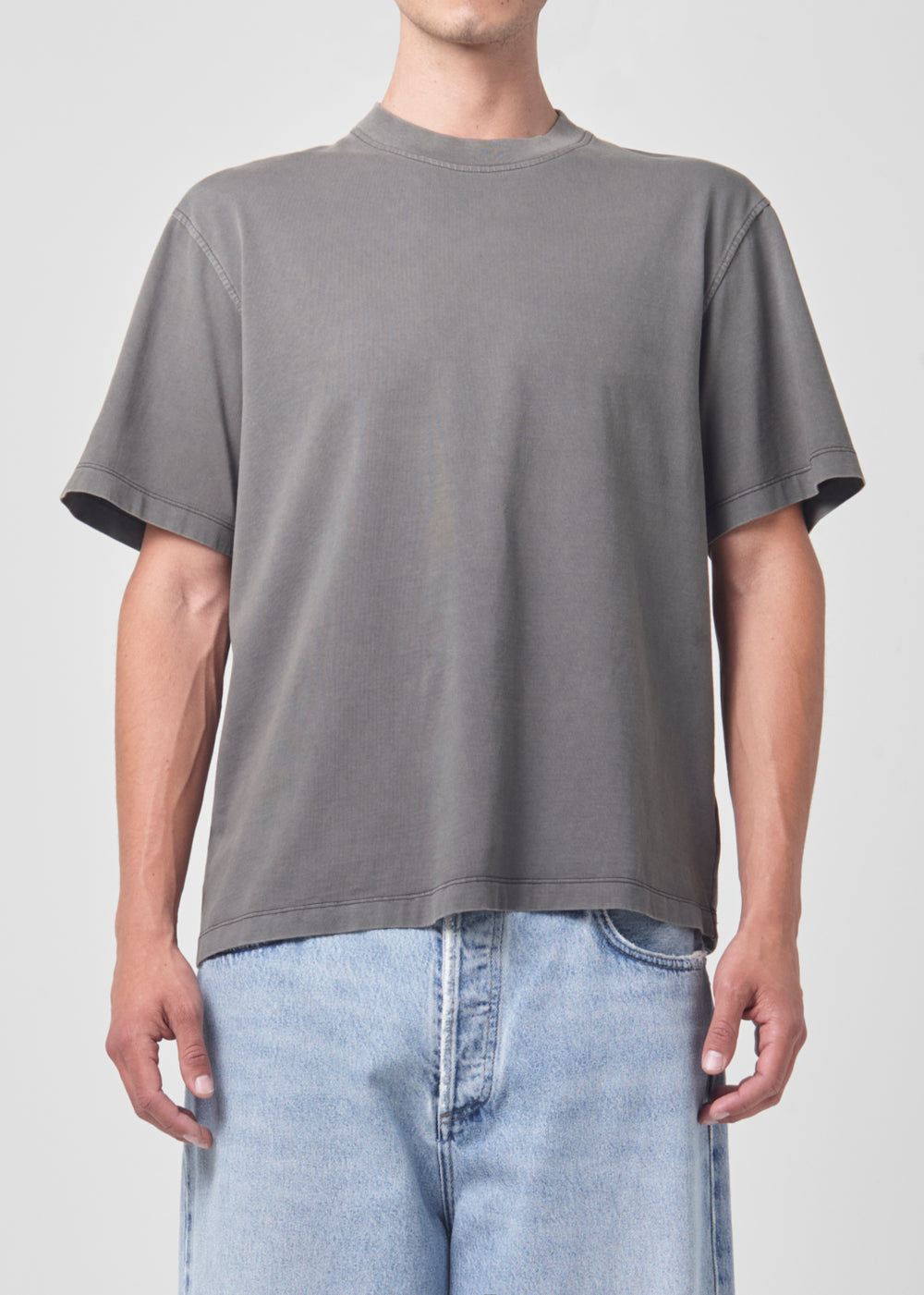 Asha Mock Neck Tee Flint