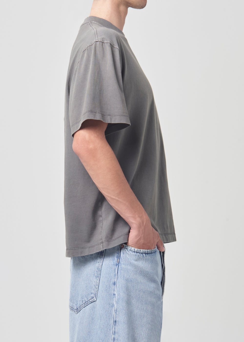 Asha Mock Neck Tee Flint