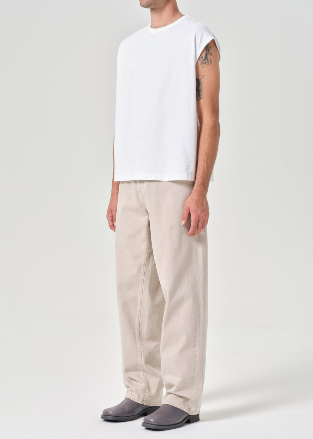 Leonard Sleeveless Tee White