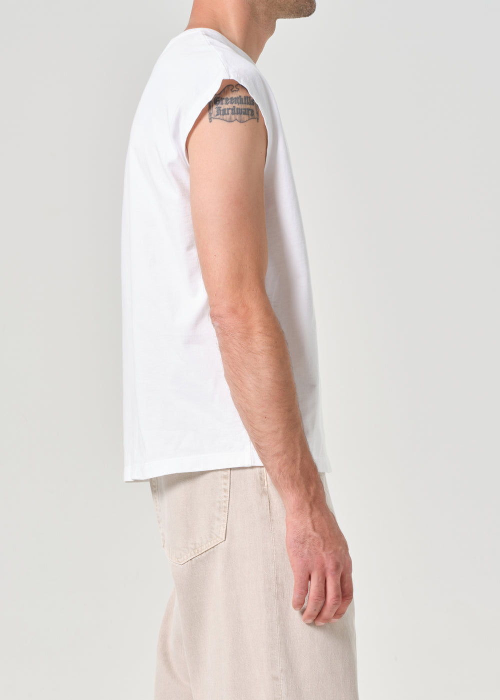 Leonard Sleeveless Tee White