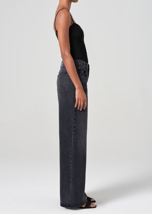 Dame Jean High Rise Wide Leg No Cuff in Hitch