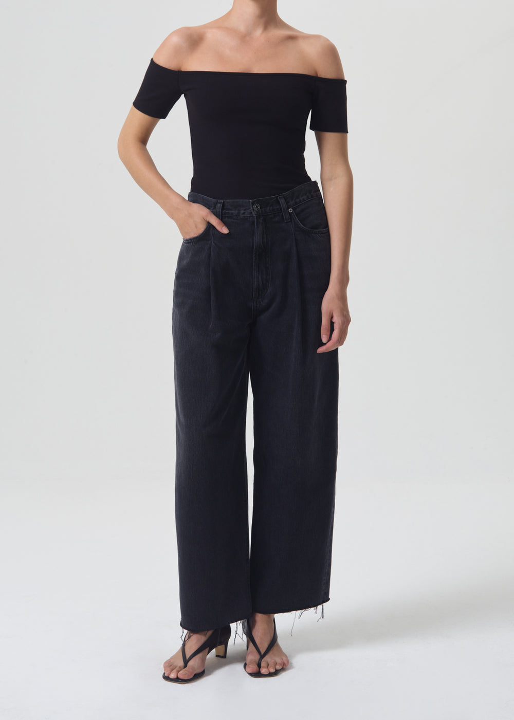 Dagna High Rise Pleat Baggy Dread