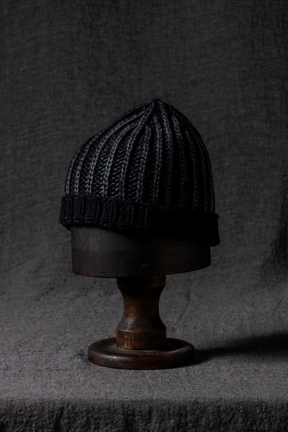 Unisex Corn Cob Stitch Beanie Nero