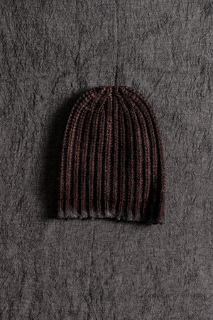 Unisex Corn Cob Stitch Distressed Beanie N/Brownie