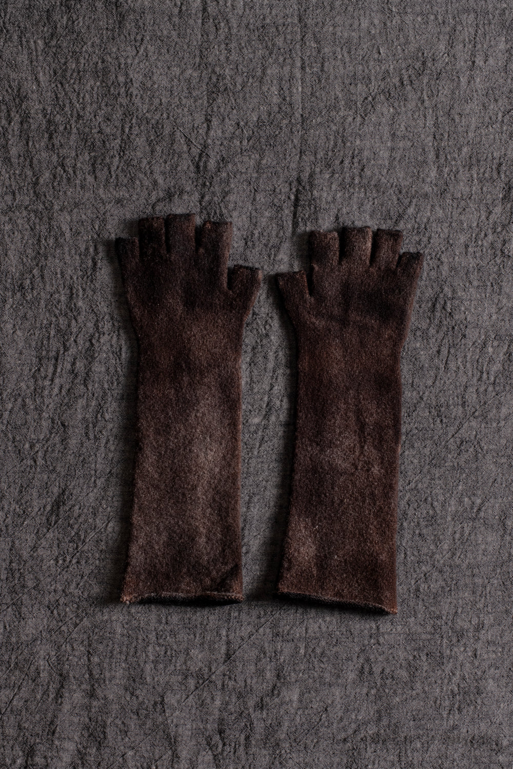 Hand Painted Carded Cashmere Gloves N/Brownie