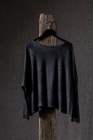 Woman Light Cashmere Boxy Pullover N/Nero