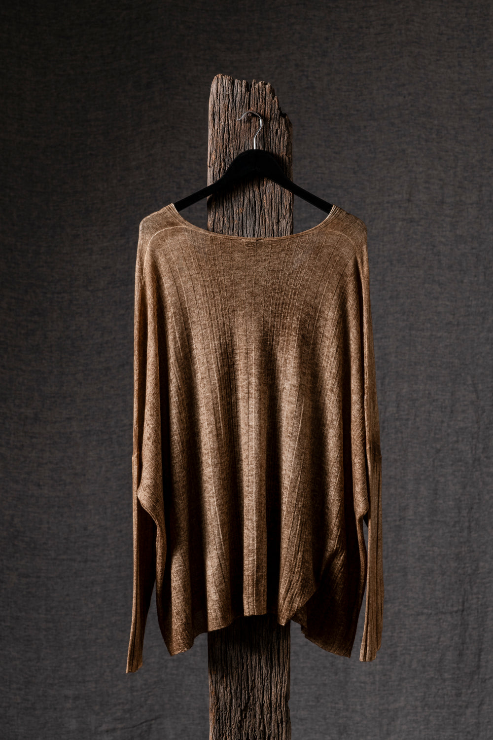 Woman V Neck Superlight Cashmere Pullover Sughero