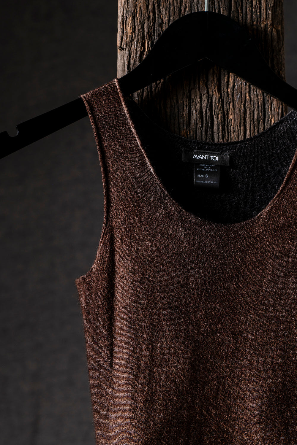 Woman Reversible Stretch Tank Top N/Brownie