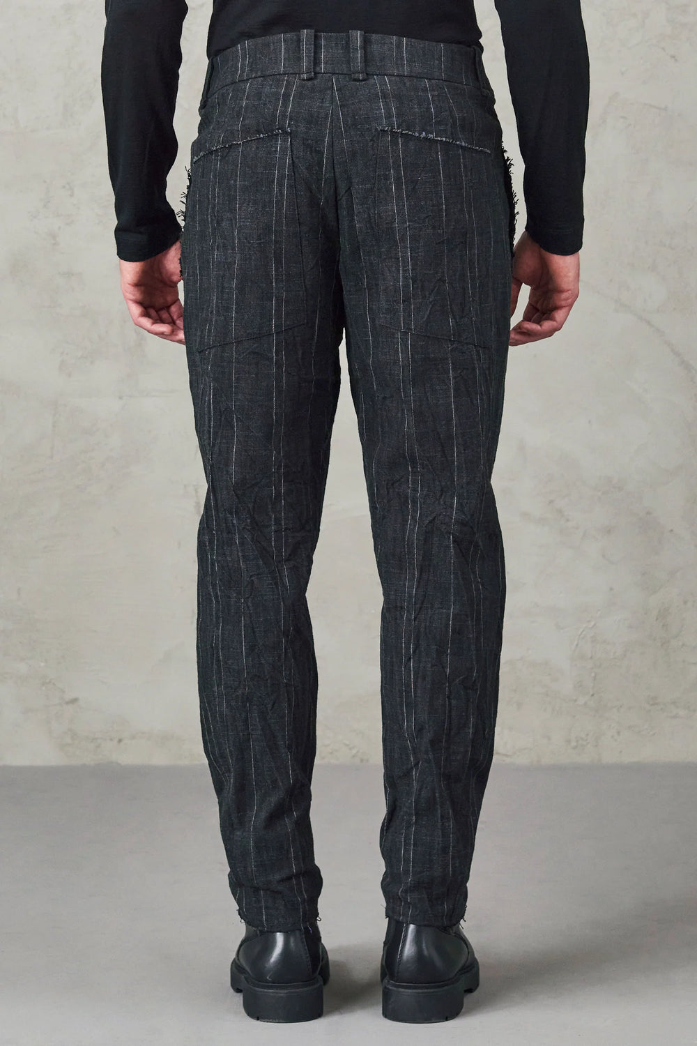 Pinstripe Trousers Charcoal CFUTRVN230-U312