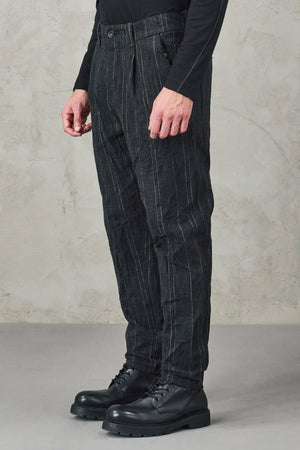 Pinstripe Trousers Charcoal CFUTRVN230-U312