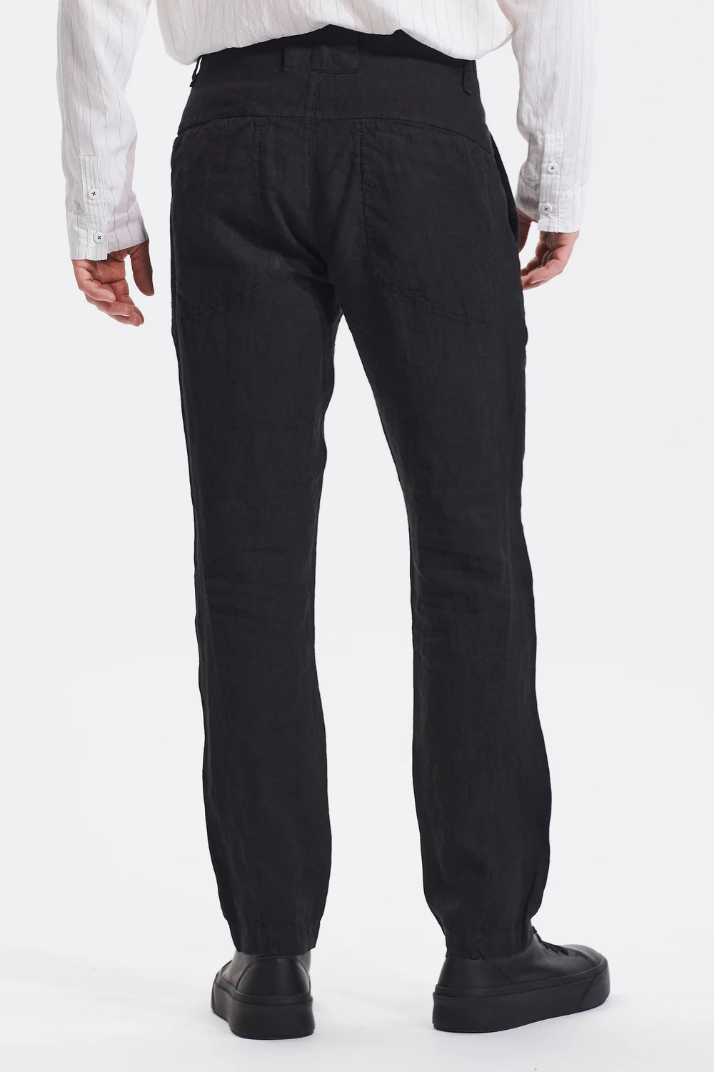 Linen Trousers Black CFUTRTD130-U10