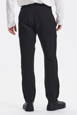 Linen Trousers Black CFUTRTD130-U10