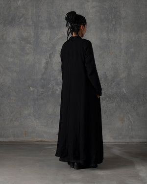 Unlined Long Duster Black T-200