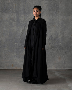 Unlined Long Duster Black T-200