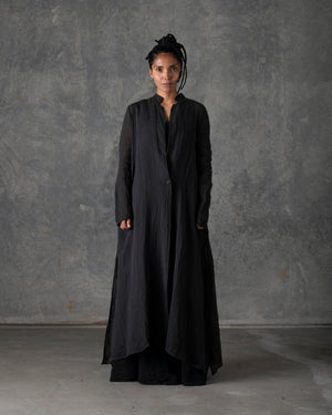 Unlined Long Duster Dark Grey T-200