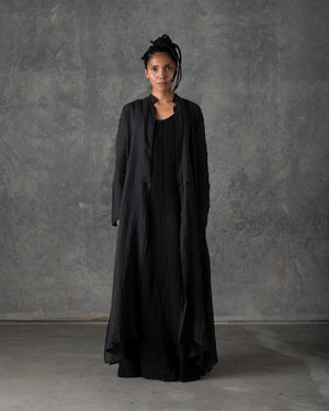 Unlined Long Duster Dark Grey T-200