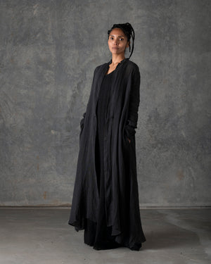 Unlined Long Duster Dark Grey T-200